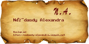 Nádasdy Alexandra névjegykártya
