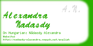 alexandra nadasdy business card