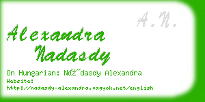 alexandra nadasdy business card